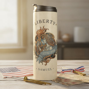Termo Dama de la Libertad Art Nouveau USA 250 Motivo ID1