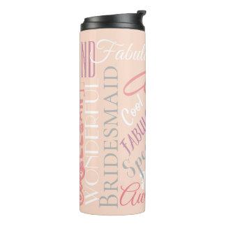 Termo Damas de Honor Fantásticas Palabras Personalizadas