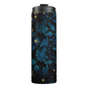 Termo Damasco negro y azul