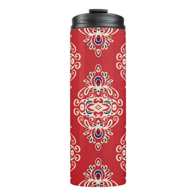 Termo Damask Vintage: Flourish Seamless Pattern. (Anverso)