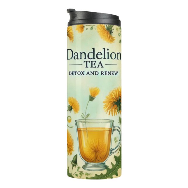 Termo Dandelion Tea Design AI art (Rotado hacia la derecha)