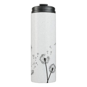 Termo Dandelions Flowers Pappus Spores Gray