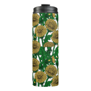 Termo Dandelions sobre el tumblador térmico blanco