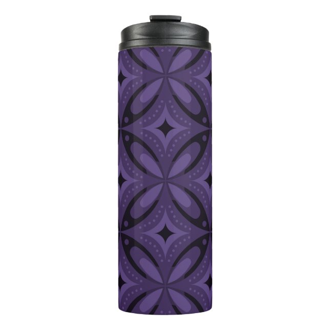 Termo Dark Purple Colored Retro Pattern (Anverso)