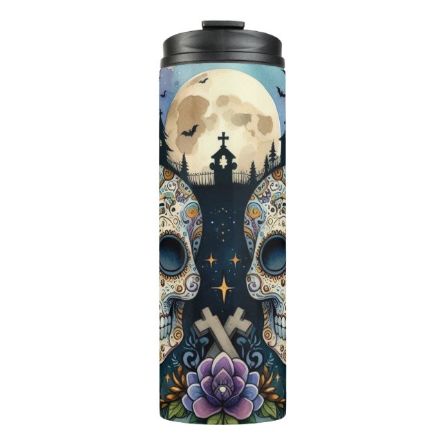 Termo Day of the Dead Halloween Thermal Tumbler (Anverso)