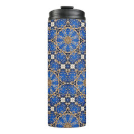 Termo Decoración Azul Dorada