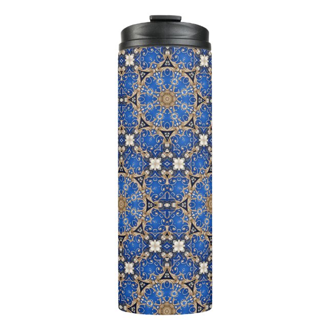 Termo Decoración Azul Dorada (Anverso)