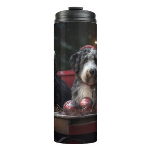 Termo Decoración de los Navidades de Bernedoodle Snowy S