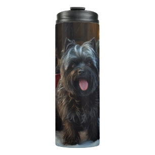 Termo Decoración de Navidad Affenpinscher Nieve en el Tr