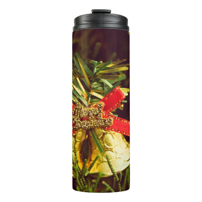 Termo Decoración de navidades con fondo de árbol de Navi (Anverso)