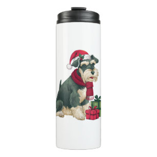 Termo Decoración Fiesta Santa Gigante Perro Schnauzer Ch