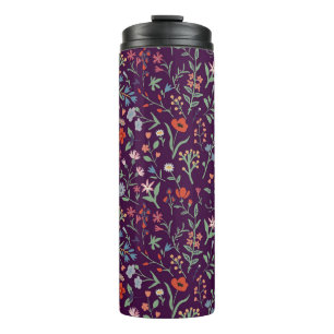 Termo Decorativo patrón floral sin costuras.