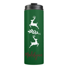 Termo Deer y nombre personalizado de Navidades curados