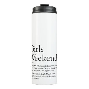 Termo Definición de fin de semana de chicas personalizad