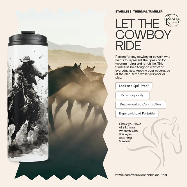 Termo Deja que el Vaquero Cabalgue Taza Térmica (Subido por el creador)