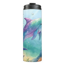 delfín pintado a la acuarela