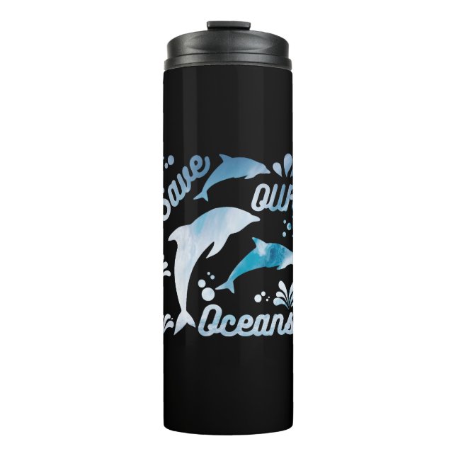 Termo Delfines / Salven nuestros océanos (Anverso)