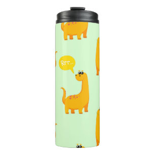 Termo Delicia de Dinosaurios: Patrón Brillante de los Ni