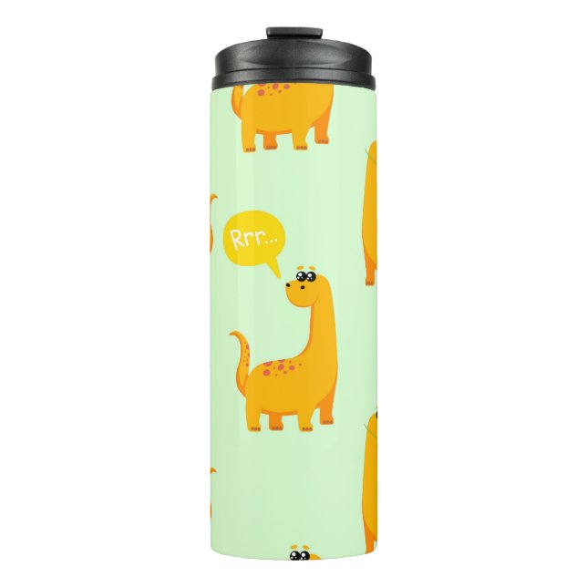 Termo Delicia de Dinosaurios: Patrón Brillante de los Ni (Anverso)