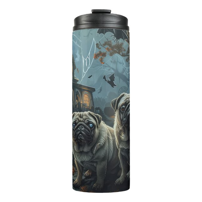 Termo Delicia Perro de Noche de Halloween Pug (Anverso)