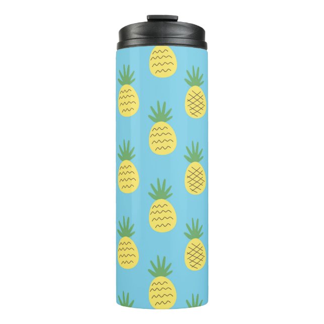 Termo Delight de piña: Impresión de frutas tropicales (Anverso)