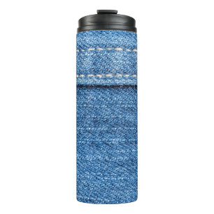 Termo Denim Blue: Textura clásica de jeans.