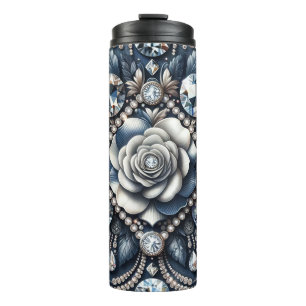 Termo Denim & Diamonds Glam Bling Rosa Joyas