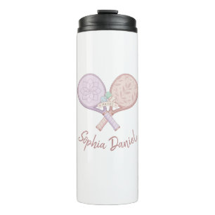 Termo Deportes Padel Pastel Mono Personalizado Lindo