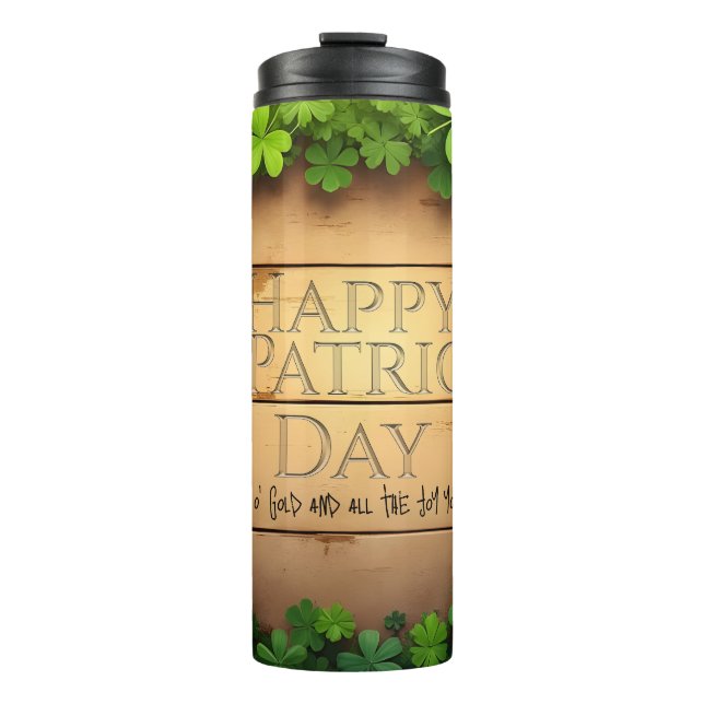 Termo Deseos Afortunados de San Patricio 🍀 (Anverso)