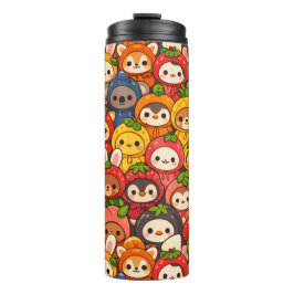 Termo Desfile de Amigos Frutas | Chibi Animal Cute
