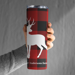 Termo Deslumbrado de búfalo rojo y ciervo blanco   Nombr