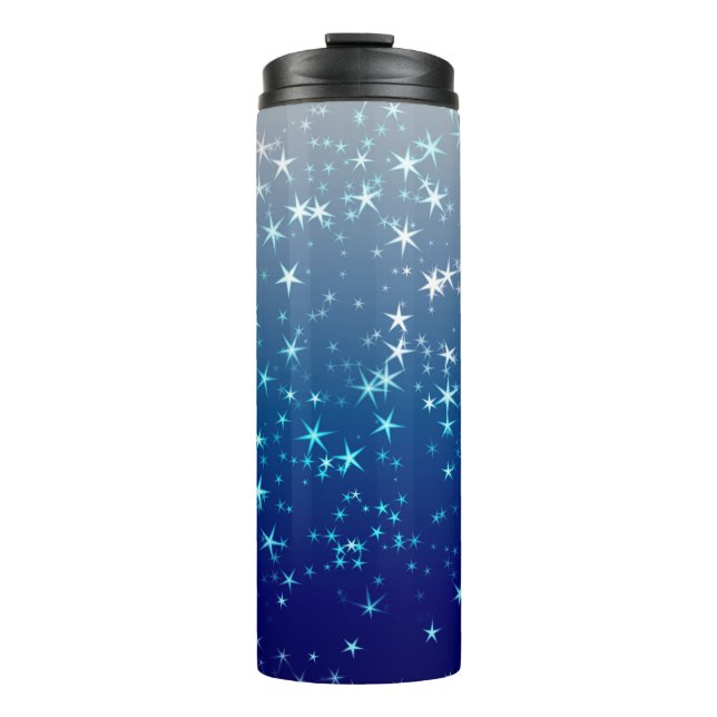 Termo Destellos de Navidad Estrellas Cielo Azul (Anverso)