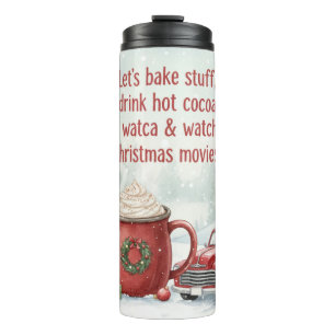 Termo Día acogedor de horneado y películas de Navidad