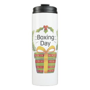 Termo día de boxeo de los navidades holly
