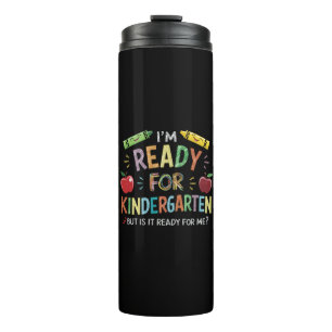 Termo Día de kínder de los niños divertido regreso a la 