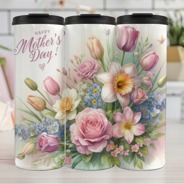 Termo Día de la Madre: Bouquet floral de primavera (Subido por el creador)