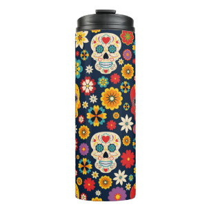 Termo Dia de los Muertos Vintage