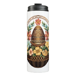 Termo Día de Pascua Cesta de Huevos de Pascua Mandala Ca