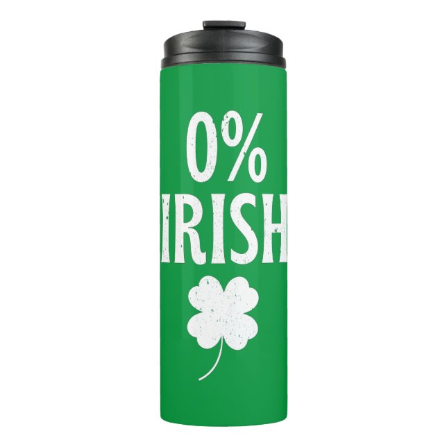 Termo Día de San Patricio 0% Irlandés (Anverso)
