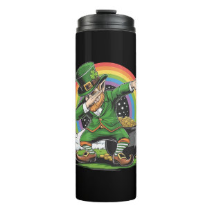 Termo Día de San Patricio Leprechaun Dab Bailando Dab