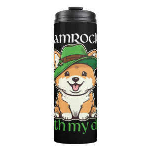 Termo Día de San Patricio - lindo perro con gorra
