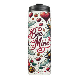 Termo Día de San Valentín de Corazones Bee Mine Bumblebe