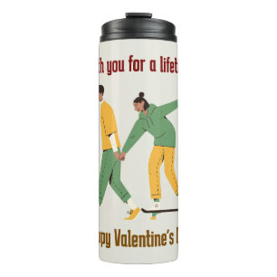 Termo Día de San Valentín de Pareja Linda