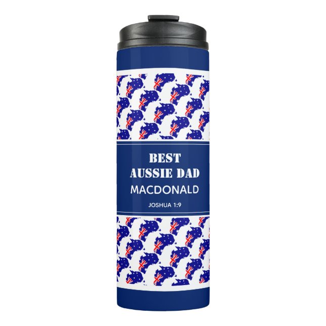 Termo Día del Padre mejor AUSSIE DAD Personalizado Austr (Anverso)