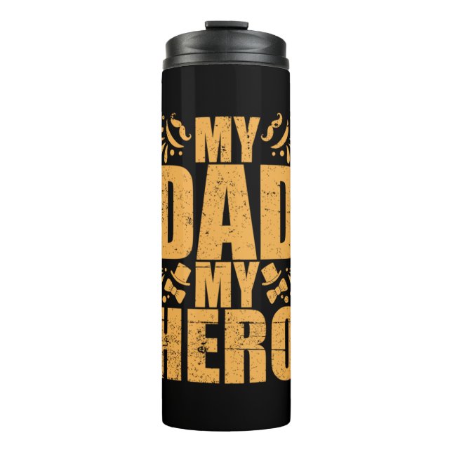 Termo Día del padre mi papá mi héroe (Anverso)