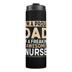 Termo Día del Padre Orgulloso Papá de una Enfermera