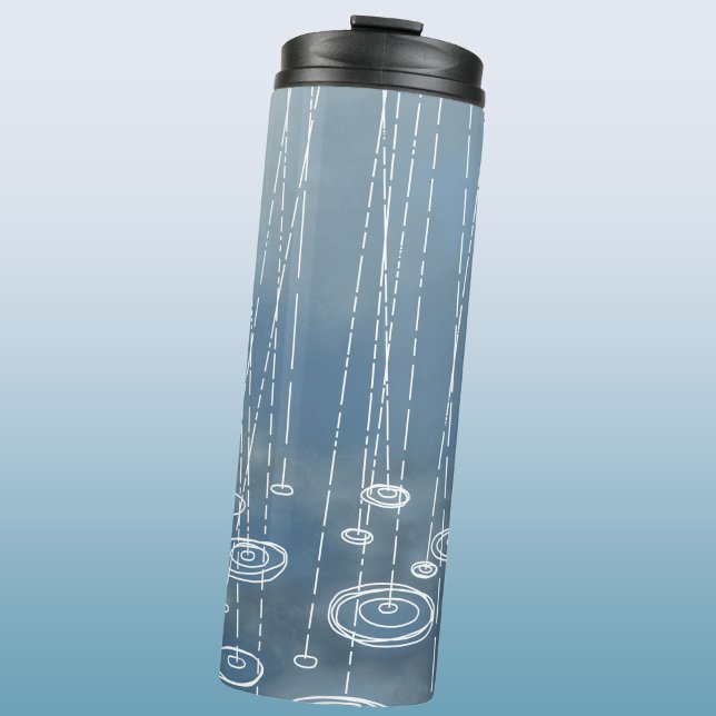Termo Día Lluvioso Azul (Rainy weather water bottle for meteorologists everywhere)