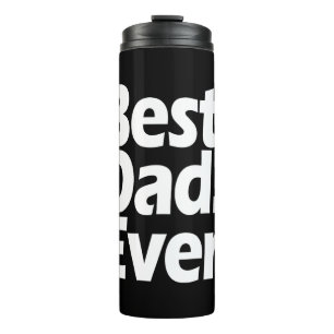 Termo Día negro/blanco de la mejor exclamación del papá
