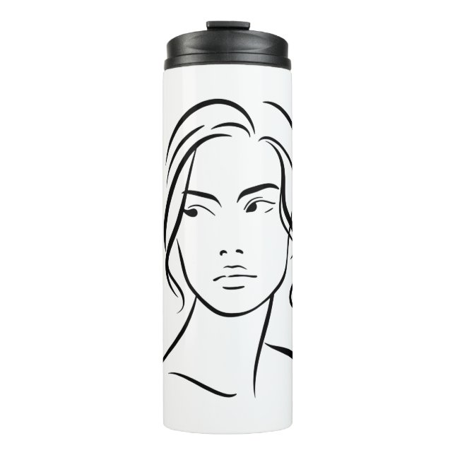 Termo Dibujo 4 de una línea de la mujer (Anverso)