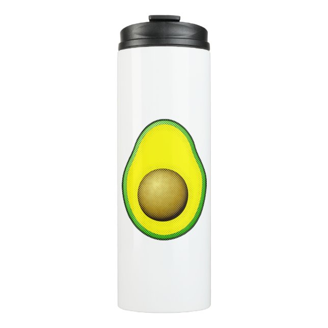 Termo Dibujo de aguacate estilo vintage (Anverso)